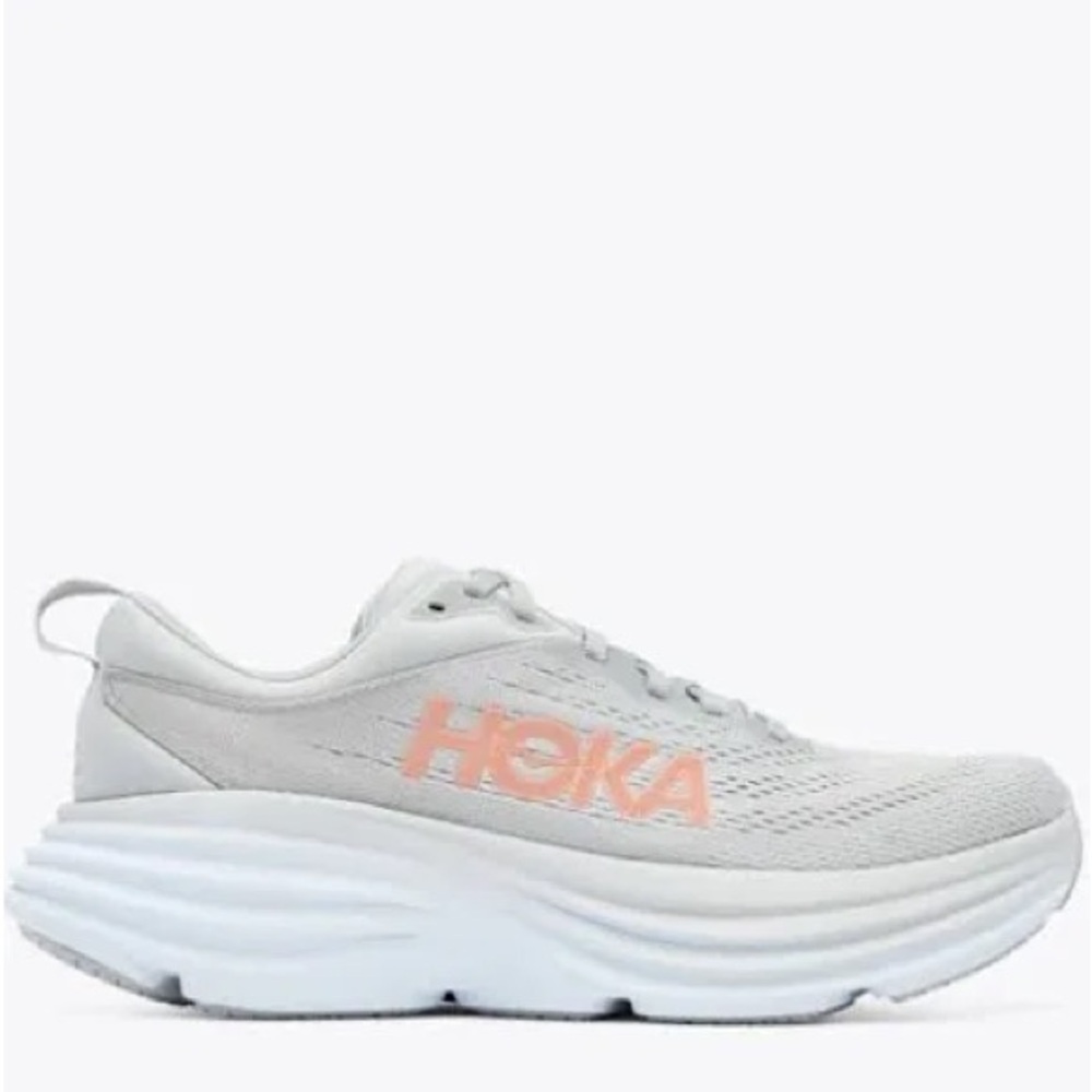 These are the hoka bodi 8 in harbor mist and lunar pink! Size 7.5